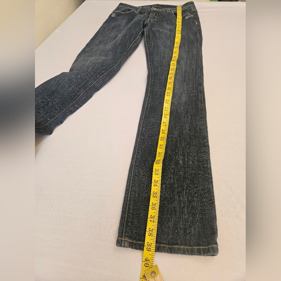 Vintage Armani Exchange-Women's Denim Straight Leg Classic Blue 4 - Picture 6 of 10